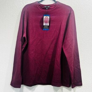 Banana Republic Red Long Sleeve Tee Classic Crew Neck